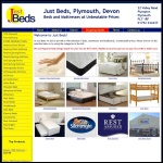 Screen shot of the Just Beds website.