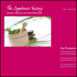 Screen shot of the The Ingredients Factory website.