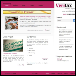 Screen shot of the Veritax Bookkeeping & Payroll Services website.