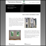 Screen shot of the Total Joinery Solutions website.