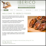 Screen shot of the Iberico Foods website.