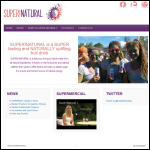 Screen shot of the SUPER!NATURAL Energy Drink website.