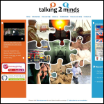 Screen shot of the Talking 2 Minds Ltd website.