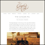 Screen shot of the The Ginger Pig website.