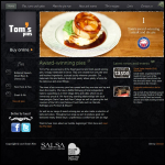 Screen shot of the Tom's Pies website.