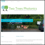 Screen shot of the Two Trees Photonics website.