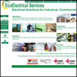 Screen shot of the Ecoelectrical Services website.