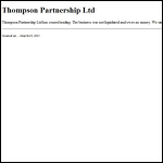 Screen shot of the Thompson Partnership It Consultancy website.