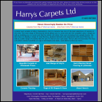 Screen shot of the Harrys Carpets Ltd website.