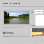 Screen shot of the Tanaz International Ltd website.