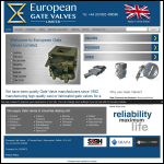 Screen shot of the European Gate Valves Ltd website.