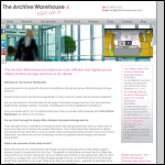 Screen shot of the The Archive Warehouse website.