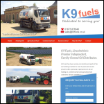 Screen shot of the K9 Heating Oils website.