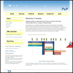 Screen shot of the Pxp Ltd website.