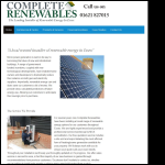 Screen shot of the Complete Renewables website.