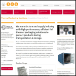 Screen shot of the Thermal Packaging Solutions website.