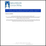 Screen shot of the Millfields Conveyor Belting website.