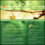 Screen shot of the The Vin Man website.