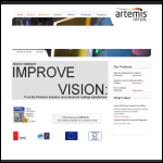 Screen shot of the Artemis Optical Ltd website.