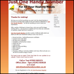 Screen shot of the Just One Handy Number website.