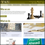 Screen shot of the Taxless Uk Ltd website.