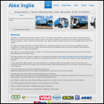 Screen shot of the Alex Inglis & Co. (Blantyre) Ltd website.