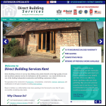 Screen shot of the Direct Building Services website.