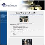 Screen shot of the Quanteq Solutions Ltd website.