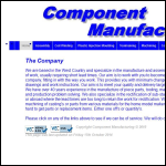 Screen shot of the Component Manufacturing website.