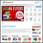 Screen shot of the Vegaprint Ltd website.