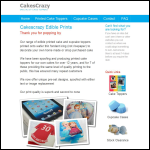 Screen shot of the Cakescrazy website.