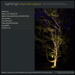Screen shot of the Lighting for Landscapes Ltd website.
