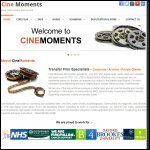 Screen shot of the CineMoments website.