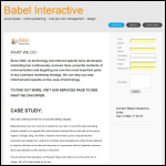 Screen shot of the Babel Interactive Ltd website.