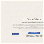 Screen shot of the Camerson Productions website.
