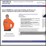 Screen shot of the Welbeck Sports website.