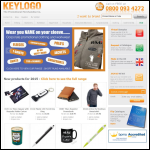 Screen shot of the Keylogo website.