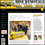 Screen shot of the Rose Removals & Storage of Devon website.