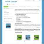 Screen shot of the Trough Lighting website.
