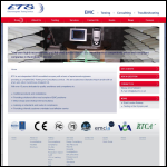 Screen shot of the Electromagnetic Testing Services Ltd website.