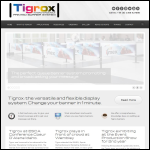 Screen shot of the Tigrox website.