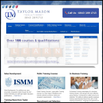 Screen shot of the Taylor Mason Training & Development website.