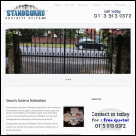 Screen shot of the Standguard Security Systems website.