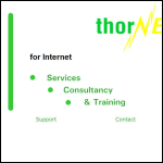 Screen shot of the Thor Internet Services website.