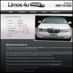 Screen shot of the Limos 4 U website.