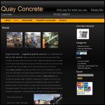 Screen shot of the Quay Concrete website.