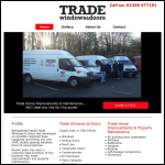 Screen shot of the Trade Windows & Doors website.
