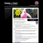 Screen shot of the Delete-a-dent website.