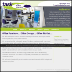Screen shot of the Task Office Interiors Ltd website.