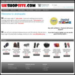 Screen shot of the Ukshopsite website.